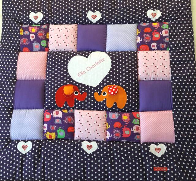 Baby Blanket, Quilt, Patchwork Crawling Children's Blanket Elephant Available Now Changes Without Extra Charge