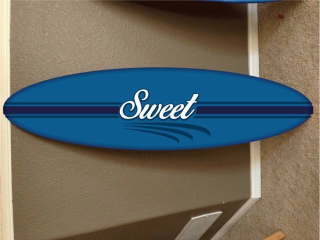 Custom Surfboard Wall Decor Hawaiian Beach Art - 4 Ft - image 1
