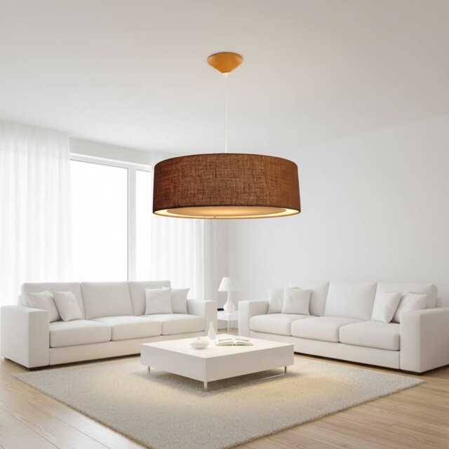 Lounge Lamp Heide ?? 70cm Pendant With Light Edge Diffuser & Canopy Jute - image 1