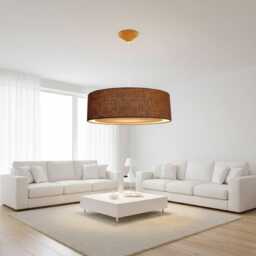 Lounge Lamp Heide ?? 70cm Pendant With Light Edge Diffuser & Canopy Jute - thumbnail 1