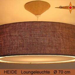 Lounge Lamp Heide ?? 70cm Pendant With Light Edge Diffuser & Canopy Jute - thumbnail 2