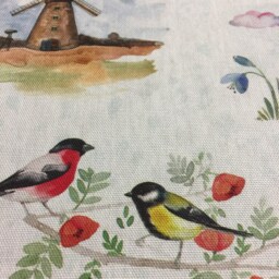 Easter Curtains Retro Style Cafe Kitchen Valance Panels Digital Printed Fabric Custom Spring - thumbnail 3