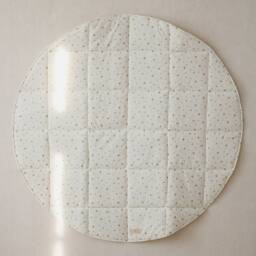 "Linen & Cotton Round Mat ""Gold Stars" - thumbnail 4