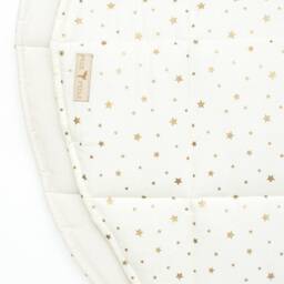 "Linen & Cotton Round Mat ""Gold Stars" - thumbnail 2