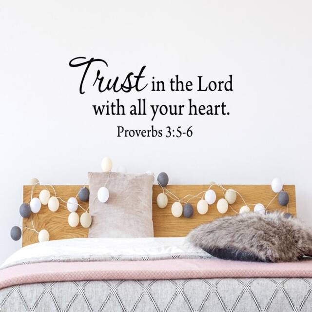 Trust in The Lord Scripture Headboard Wall Decal Proverbs 35-6 Vinyl Lettering - Vwaq-2981 #2 - image 1