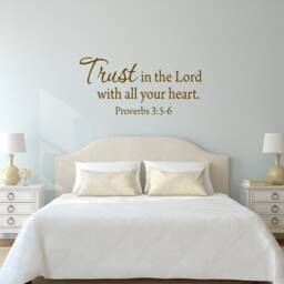 Trust in The Lord Scripture Headboard Wall Decal Proverbs 35-6 Vinyl Lettering - Vwaq-2981 #2 - thumbnail 2
