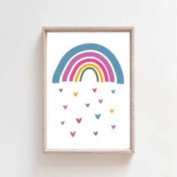 6 Girls Nursery Prints, Rainbow Print, Playroom Bedroom Wall Art, Rules, Kids Art - thumbnail 2