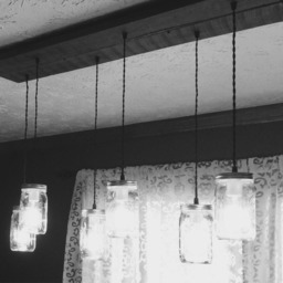 The Wise Owl Rustic Barn Wood Mason Jar Chandelier - thumbnail 2