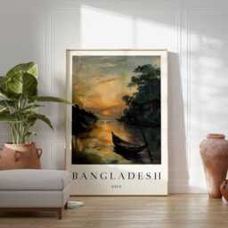 Bangladesh Travel Poster South Asia Landscape Art Print - thumbnail 2