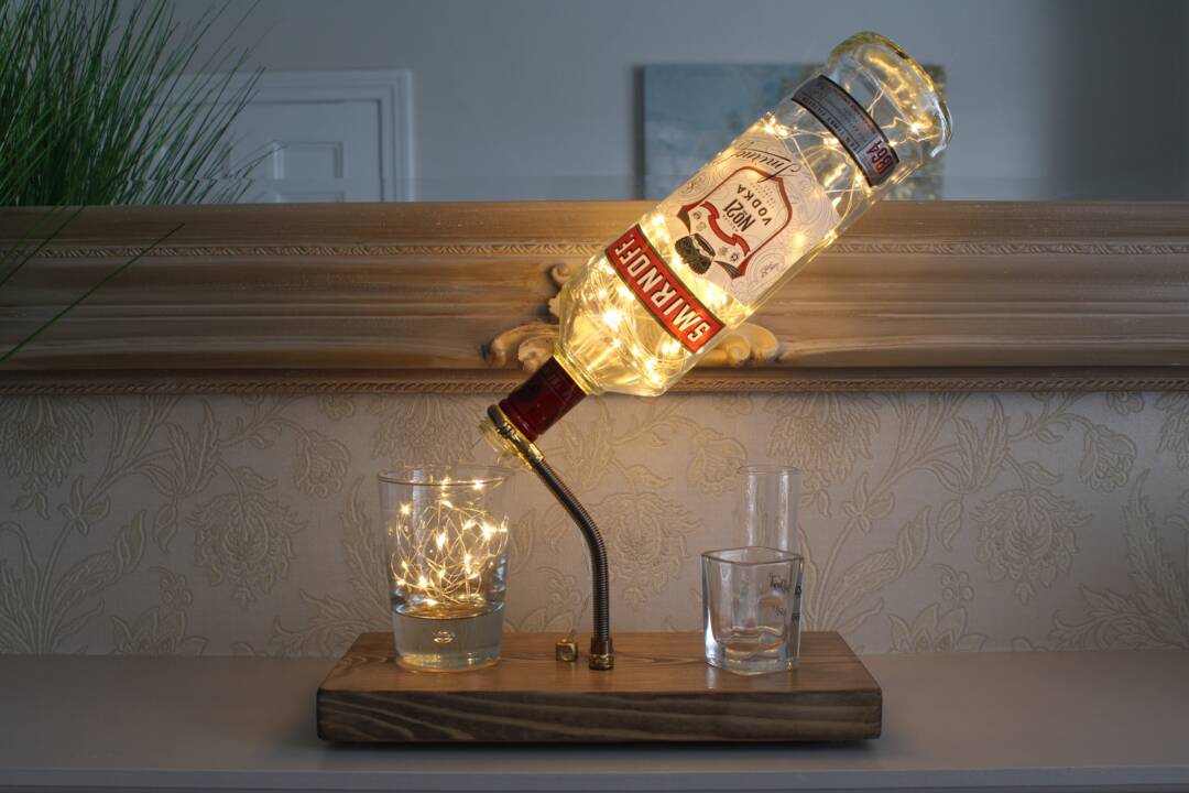 Smirnoff Bottle Light Unique Lamp Vodka Lover Gift For The