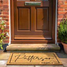 Custom Personalized Coir Doormat - Customized Door Mat Housewarming Gift Decorative Closing Last Name Rug Family - thumbnail 3