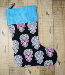 Sugar Skull Christmas Stocking, Punk