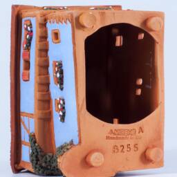 Midene Ceramic House Tea Light Candle Holder Home Decor Handmade Clay Miniature Replica Of The Original Winstub Alsace B255 Tiny House - thumbnail 4