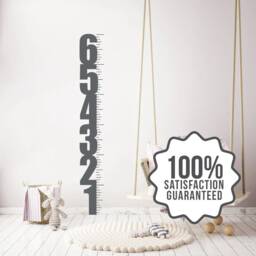 Childrens Growth Chart Wall Decal, Kids Height Chart, Wall Decals For Nursery, Playroom Decal Stickers Growth Ruler - thumbnail 1