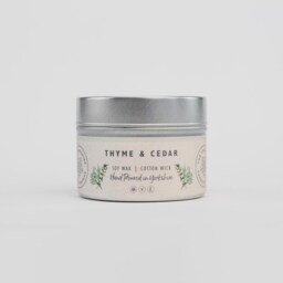 Thyme & Cedar - Scented Candle Hand Poured in Yorkshire Soy Wax Vegan - thumbnail 2