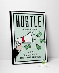 Monopoly Motivational Inspirational Quote Canvas Art Wall Print Picture Home Decor -D425 - thumbnail 1