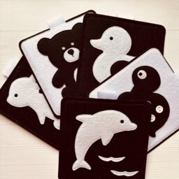 Montessori Black & White Baby Sensory Cards - High Contrast Newborn Toy Shower Gift Visual Stimulation 0-3 Months - thumbnail 4