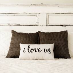 I Love Us Lumbar Pillow, Anniversary Gifts For Her - thumbnail 1