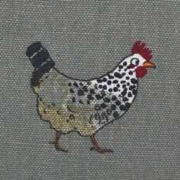 Chicken Mini Bunting, Grey, Fabric Wall Hanging Decoration - thumbnail 3