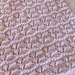 Pretty Hand Knitted Baby Blanket ~ Lace Design Lightweight/Easy Care Acrylic - thumbnail 2
