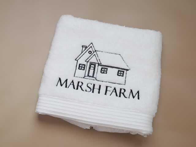 Corporate Logo Towels, Bespoke Towels, Personalised Salon Company Embroidered Towel Uk, Hand Towel, Bath Sheet - image 1