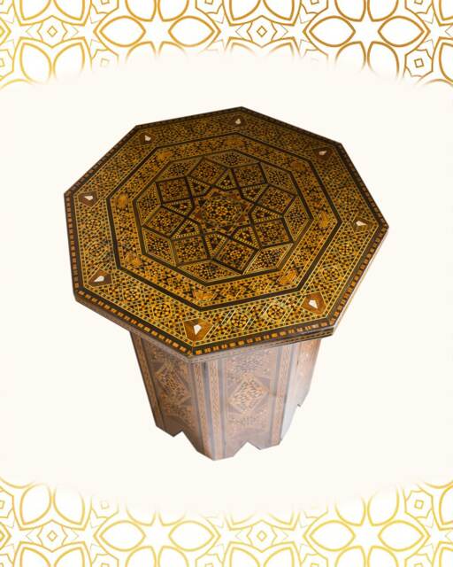 Octagonal Bar Table, Tea Table, Coffee Mosaic, Accessories, Side Storage Hand Made, Office Inlay Mother Of - image 1