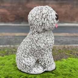 Concrete English Dog Figurine Stone Sculpture Outdoor Pet Statue Memorial Decoration Garden Ornament Dog Lover Gift Yard Art - thumbnail 2