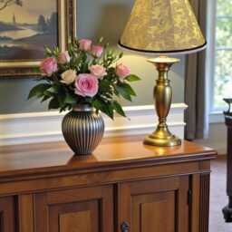 Gold Paisley Fabric Lampshade Handmade in The UK For Table & Floor Standard Lamp Shades, Ceiling Lights, Clip On Wall Lights - thumbnail 2