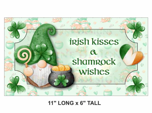 St Patricks Day Wreath Sign, Happy Irish Wreath, St Patricks Xmas Sign UK - image 1