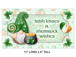 St Patricks Day Wreath Sign, Happy Irish Wreath, St Patricks Xmas Sign UK - thumbnail 1
