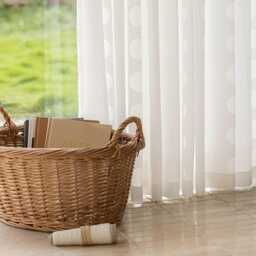 Custom Curtains White Polka Dot Sheer Farmhouse For Bedroom Living Room - thumbnail 2