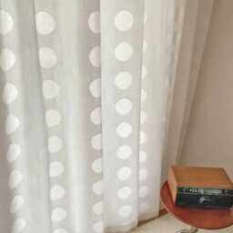 Custom Curtains White Polka Dot Sheer Farmhouse For Bedroom Living Room
