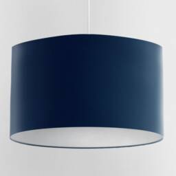 Velvet Lampshade - Navy Blue With White Lining, Handmade Lampshades, Table Lamp Shade - thumbnail 3
