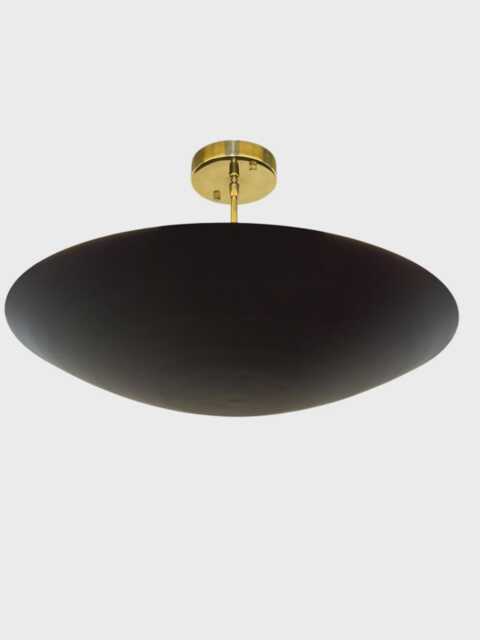 6 Light Elegant Ceiling Flush Mount - Pendant Mid Century Modern Raw Brass Finsih Matte Black Sputnik Chandelier - image 1