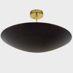 6 Light Elegant Ceiling Flush Mount - Pendant Mid Century Modern Raw Brass Finsih Matte Black Sputnik Chandelier - thumbnail 2