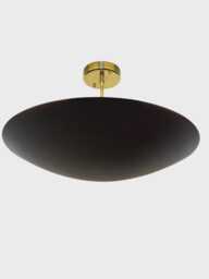 6 Light Elegant Ceiling Flush Mount - Pendant Mid Century Modern Raw Brass Finsih Matte Black Sputnik Chandelier - thumbnail 1