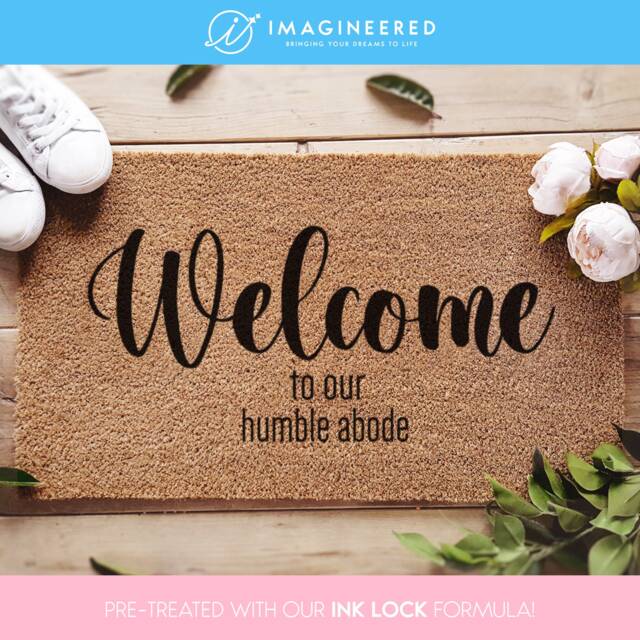 Welcome To Our Humble Abode Doormat - Welcome Mat Funny Gift Closing Custom Rug Housewarming - image 1