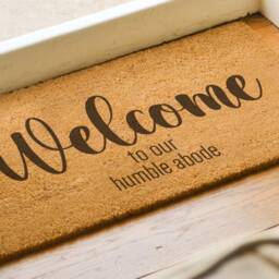 Welcome To Our Humble Abode Doormat - Welcome Mat Funny Gift Closing Custom Rug Housewarming - thumbnail 2