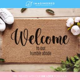 Welcome To Our Humble Abode Doormat - Welcome Mat Funny Gift Closing Custom Rug Housewarming - thumbnail 1
