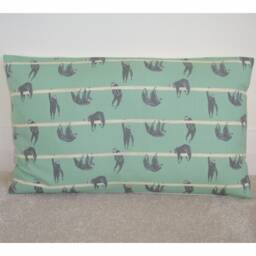 "Sloth Pillow Cover Oblong Grey & Mint Green Sloths 16""X12"" Cushion Rectangular Bolster Sham Case Slip Pillowcase 16"" X 12"" Gray 20"