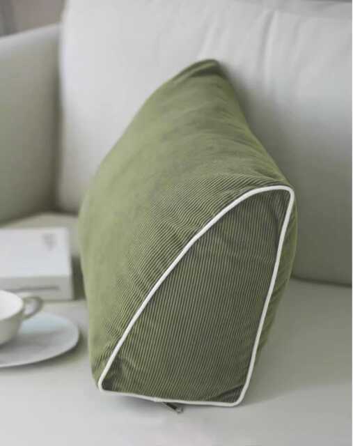 600+ Colours, Triangle Wedge Sofa Cushion Cover, Backrest Corduroy Cushion Cover, Bed Back Cover - image 1