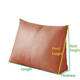 600+ Colours, Triangle Wedge Sofa Cushion Cover, Backrest Corduroy Cushion Cover, Bed Back Cover - thumbnail 3