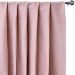 Pastel Peach 100% Pure Silk Dupioni Curtain Panels - Rod Pocket, Grommet, Box Pleat, Three Pinch Tab Top & Plain Ring Top - thumbnail 1