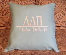 Alpha Delta Pi Sorority 18x18 Throw Pillow/Decorated Pillow/Alpha Bid Day Gift