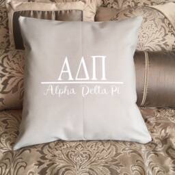 Alpha Delta Pi Sorority 18x18 Throw Pillow/Decorated Pillow/Alpha Bid Day Gift - thumbnail 2