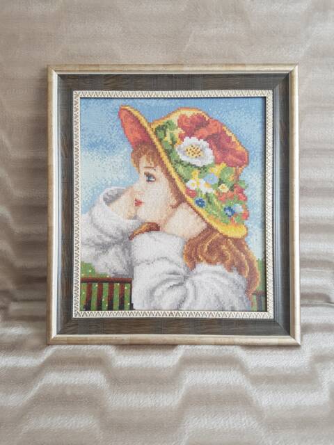 Handmade Gobelin, Tapestry Needlepoint, Wall Art, Hangings, Goblin, Frame, Cross Stitch, Home Decor - image 1