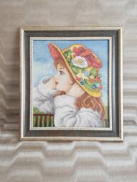 Handmade Gobelin, Tapestry Needlepoint, Wall Art, Hangings, Goblin, Frame, Cross Stitch, Home Decor - thumbnail 1