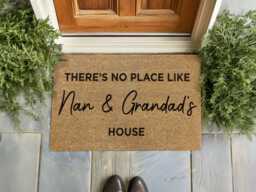 Personalized Family Welcome Rug - Nan Grandad House Durable Natural Coir Gift - thumbnail 1