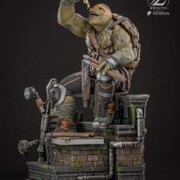 The Laughing Shadow - Ninja Turtle Comic Sewer Martial Artist Michelangelo Resin Figure 16K - thumbnail 3