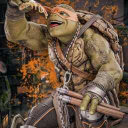 The Laughing Shadow - Ninja Turtle Comic Sewer Martial Artist Michelangelo Resin Figure 16K - thumbnail 2